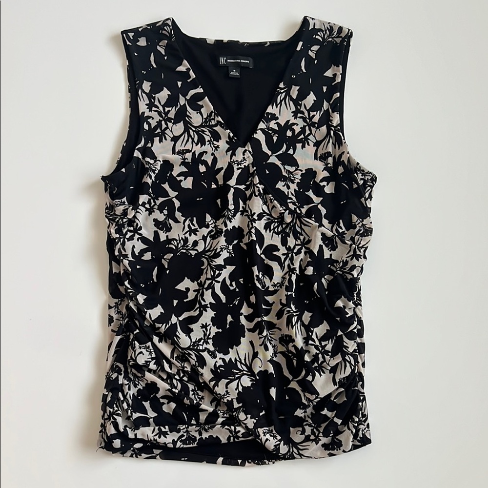 INC International Concepts Black and White Blouse